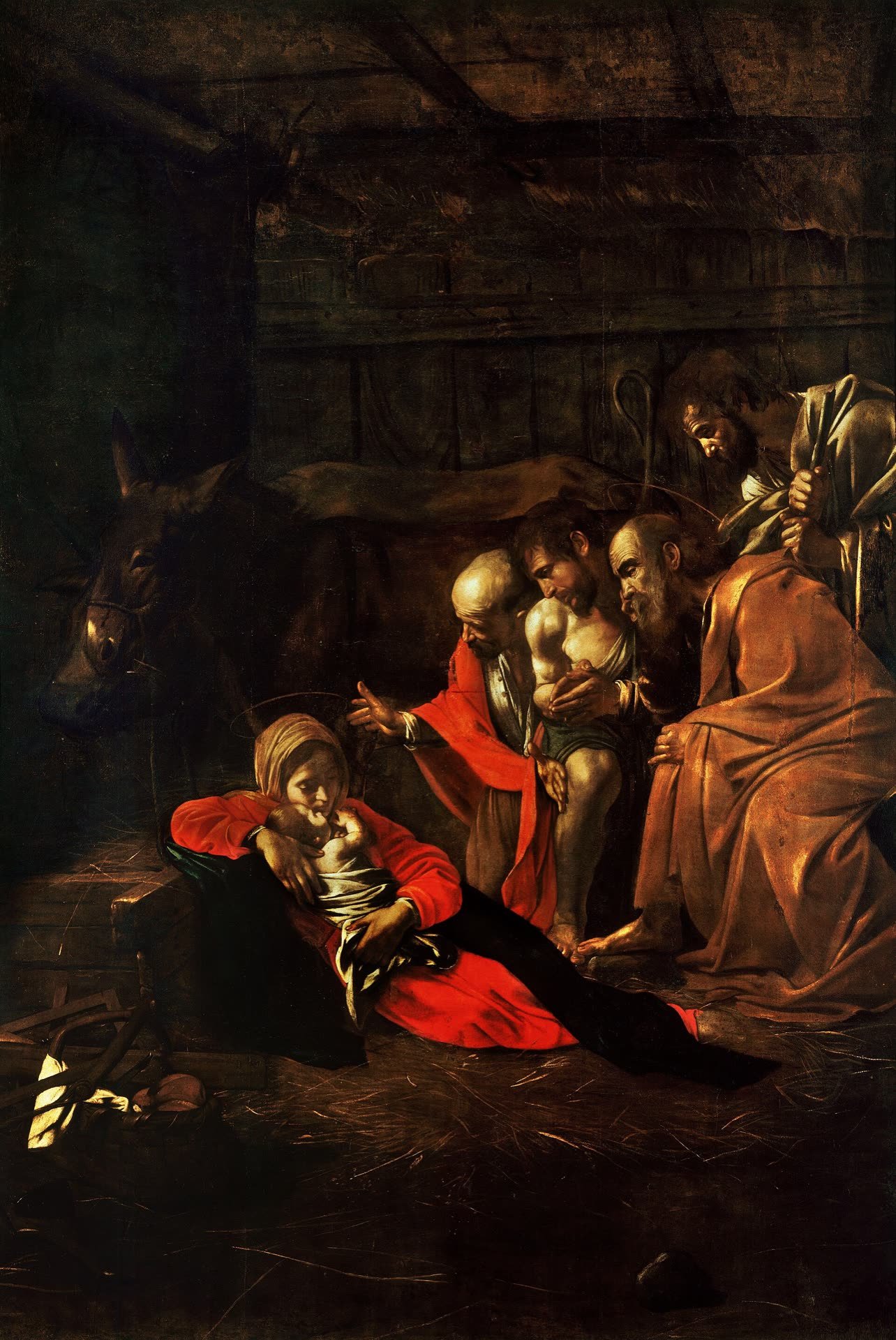 L'Adoration des bergers, Caravaggio, 1609
