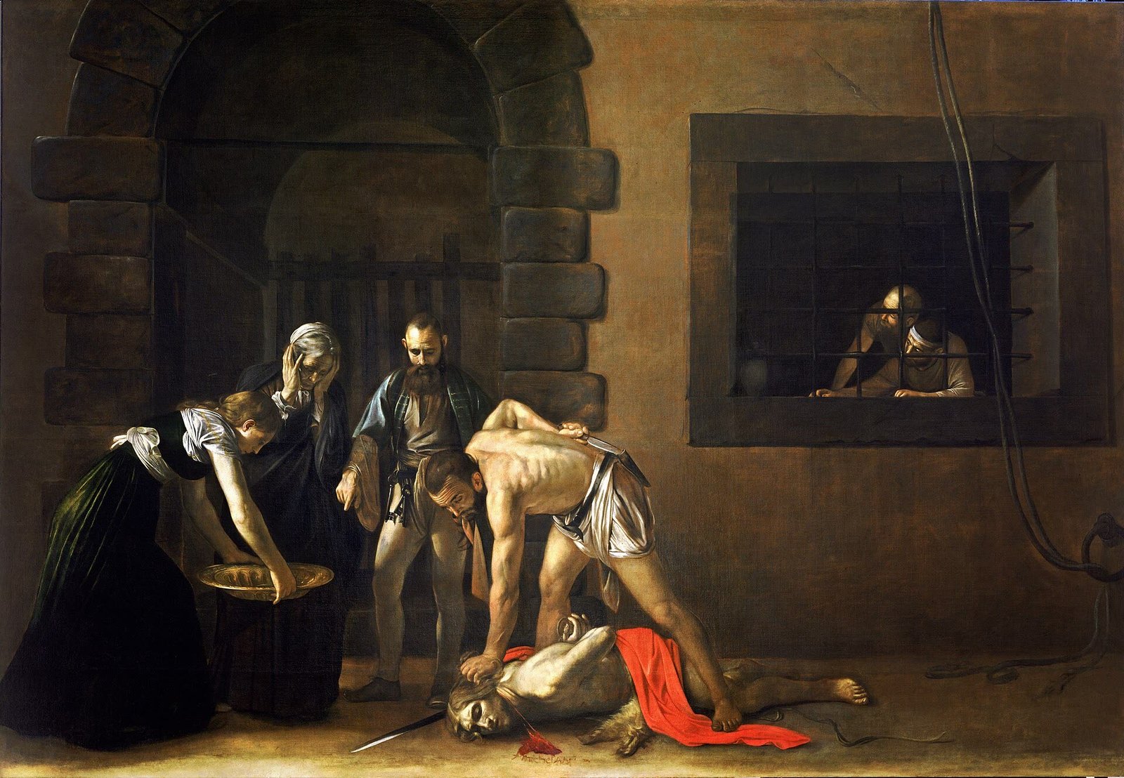 La decapitación de san Juan Bautista, Caravaggio, 1608