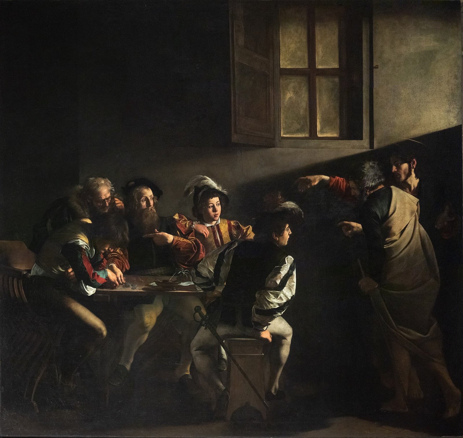 Die Berufung des Matthäus, Caravaggio, 1599–1600