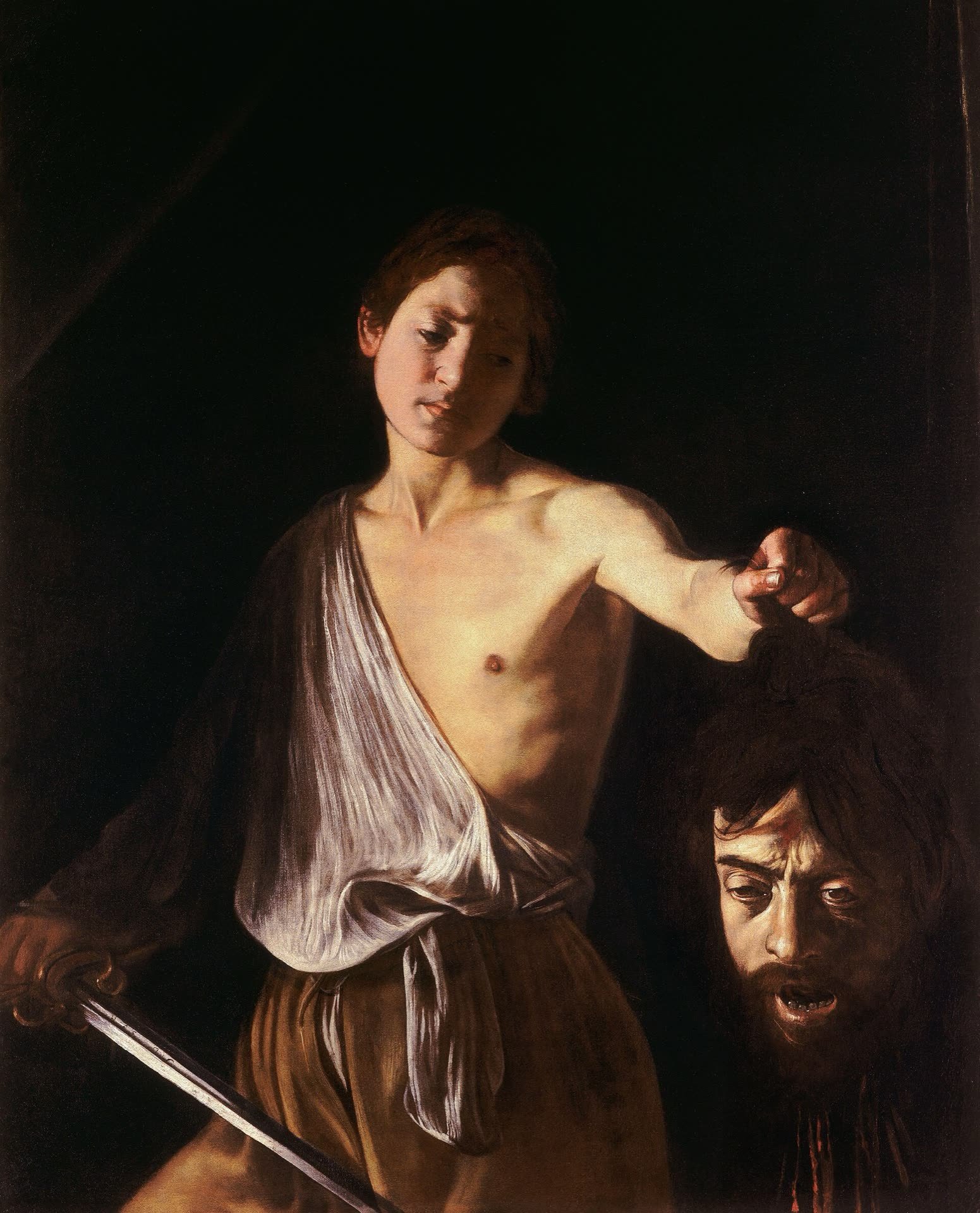 Davide con la testa di Golia (Galleria Borghese), Caravaggio, c. 1609–1610