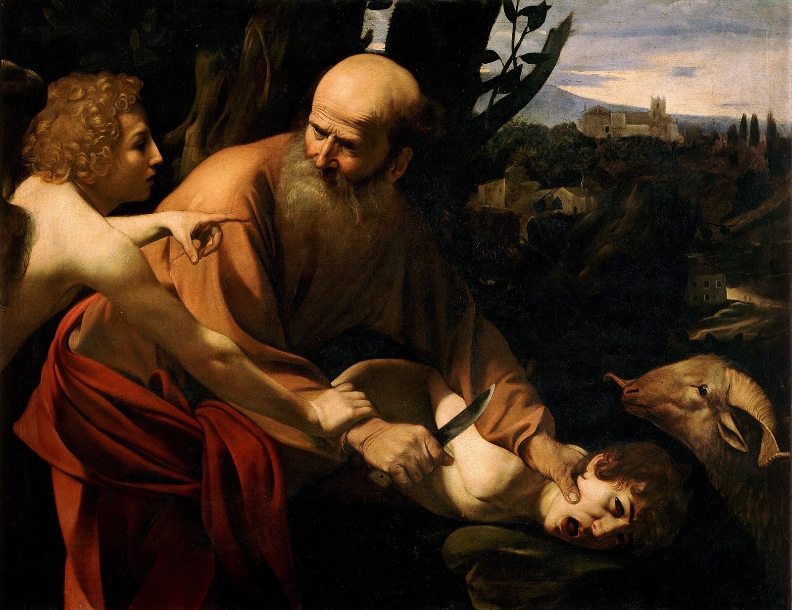 Sacrificio di Isacco, Caravaggio, c. 1603