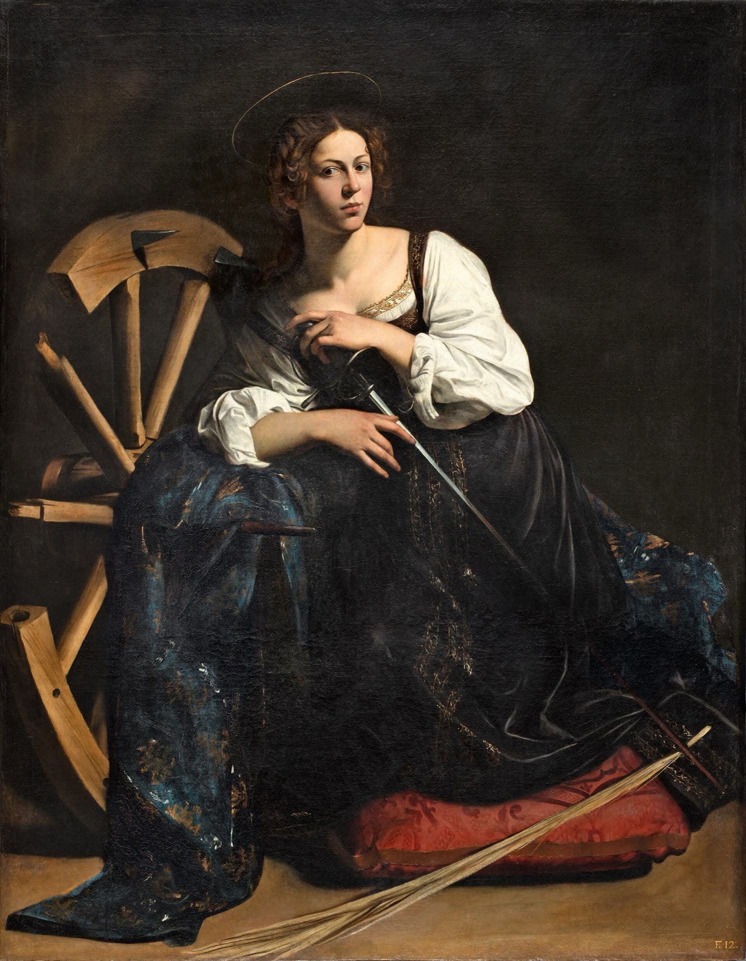 Sainte Catherine d'Alexandrie, Caravaggio, c. 1598