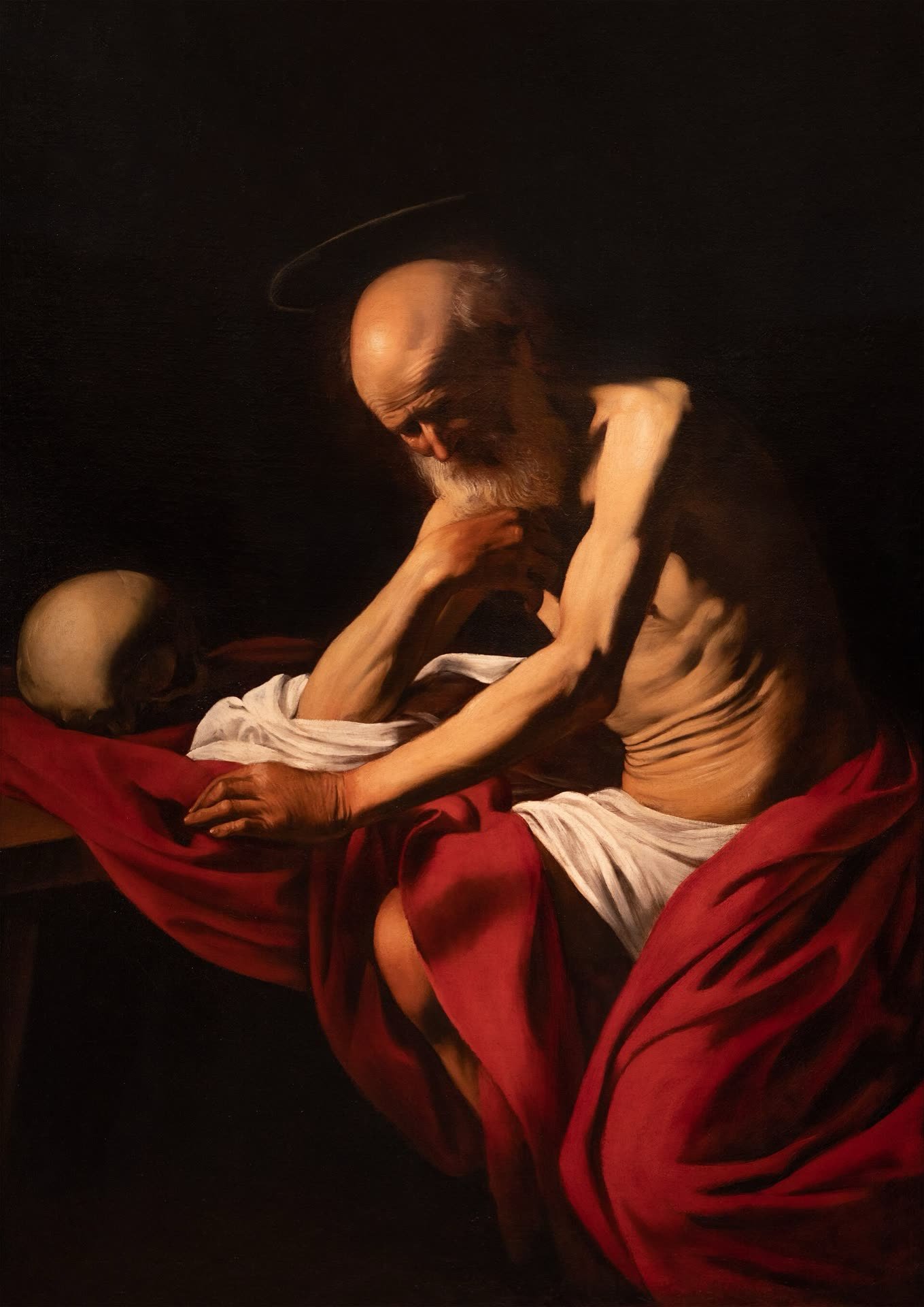 San Jerónimo en meditación, Caravaggio, c. 1605