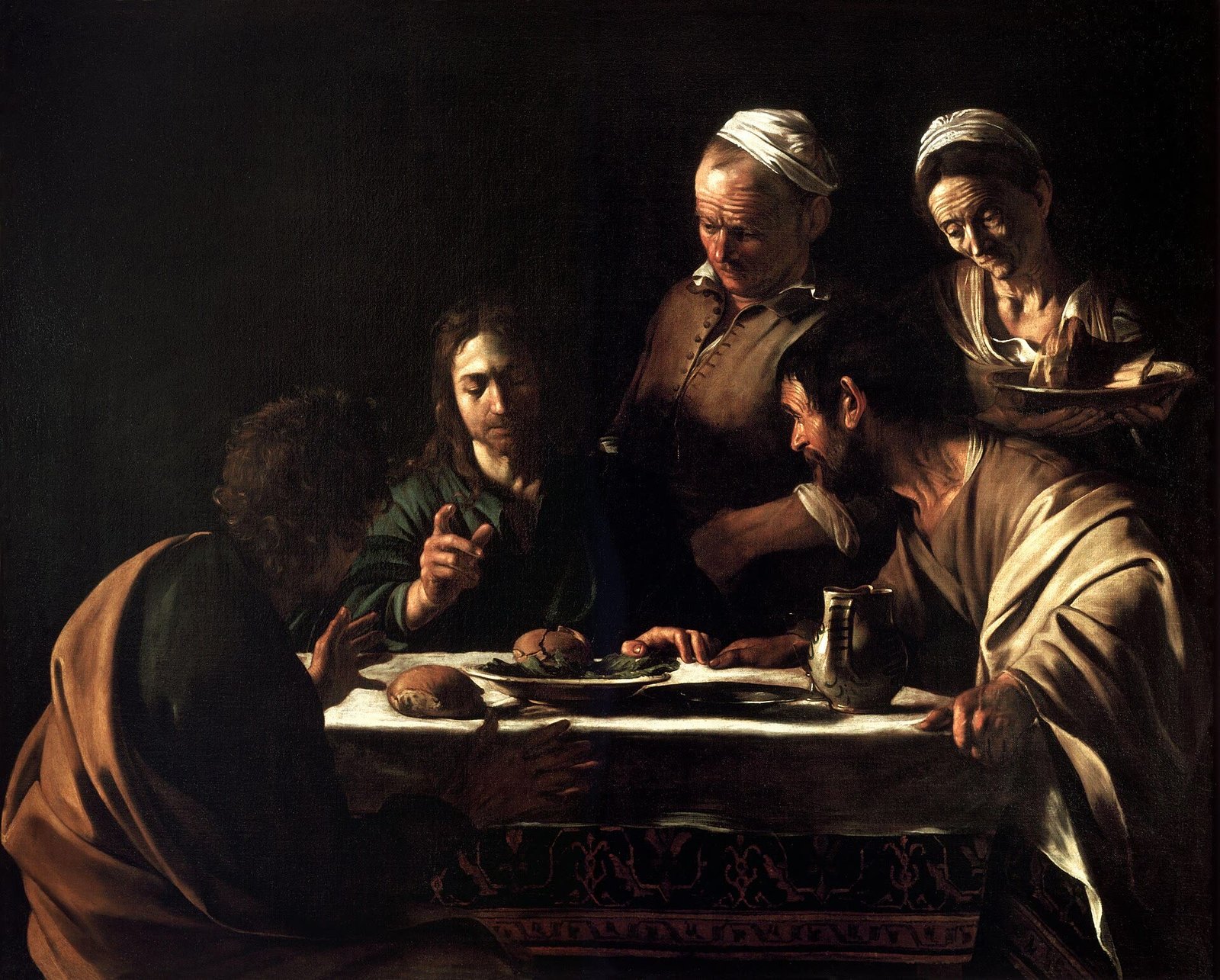 Cena in Emmaus (Brera), Caravaggio, 1606