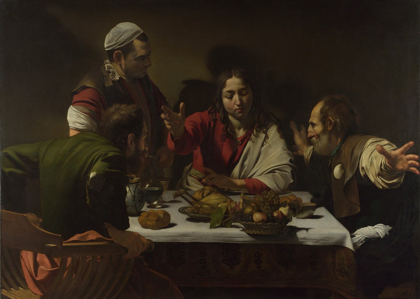Das Abendmahl in Emmaus, Caravaggio, 1601